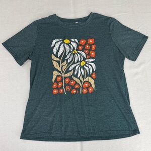 Other-stories Women's Green and Grey T-shirt